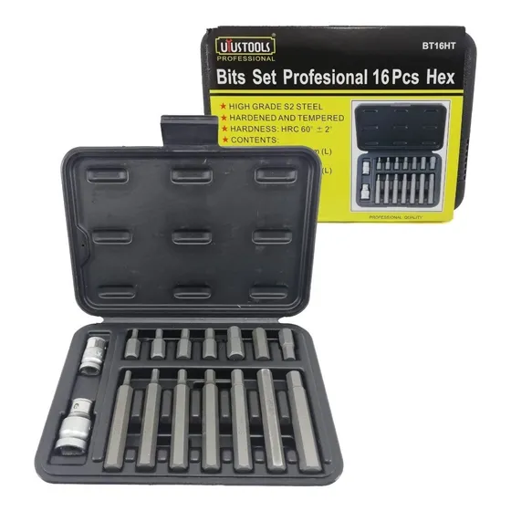 Juego De Puntas Bristol Cortas Y Largas 16pcs Profesional 