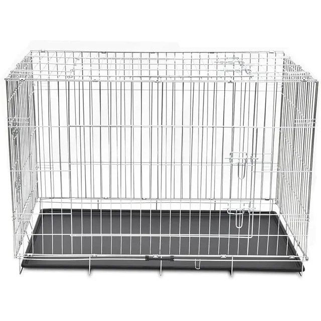 Jaula De Metal Transportar Perros Mascotas 122x74x93cm