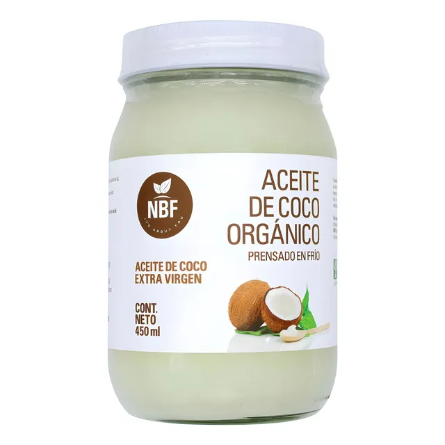 NBF Aceite de coco extra virgen 450ml alta calidad cocina
