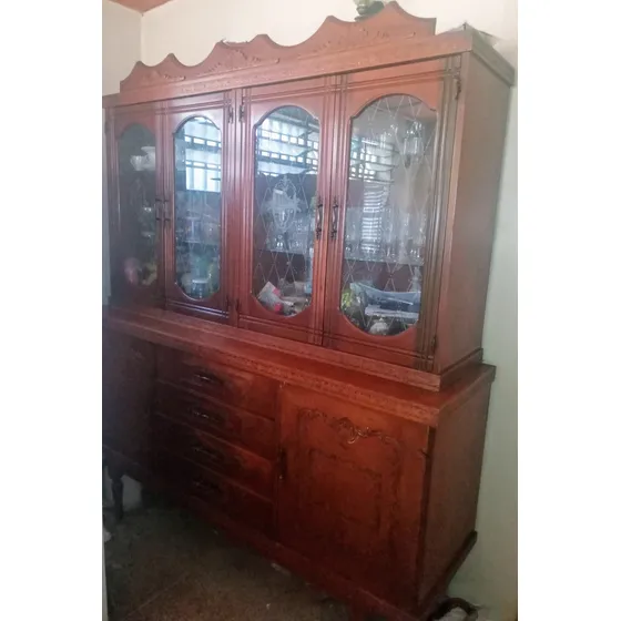 Ceibo Vitrina De Madera Vintage Estilo Luis Xv