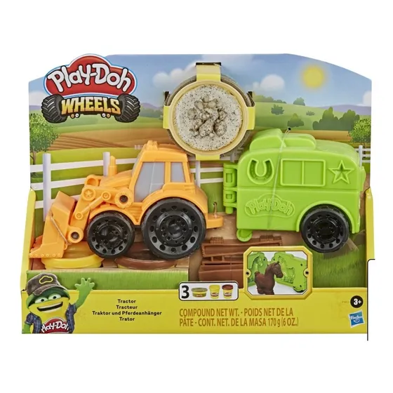 Play Doh Wheels Tractor Juguete Para Niños Con 3 Masas Molde