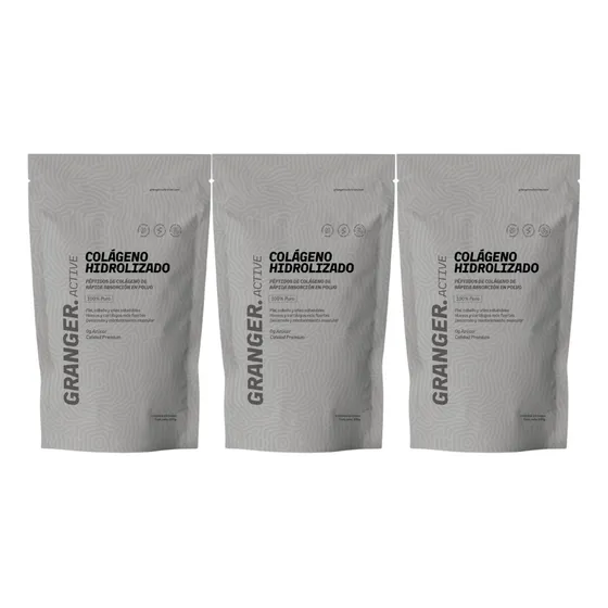 Granger Clear Colágeno Hidrolizado En Polvo Naranja 250g X3