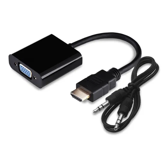 Cable Adaptador Activo Hdmi A Vga Con Salida De Audio