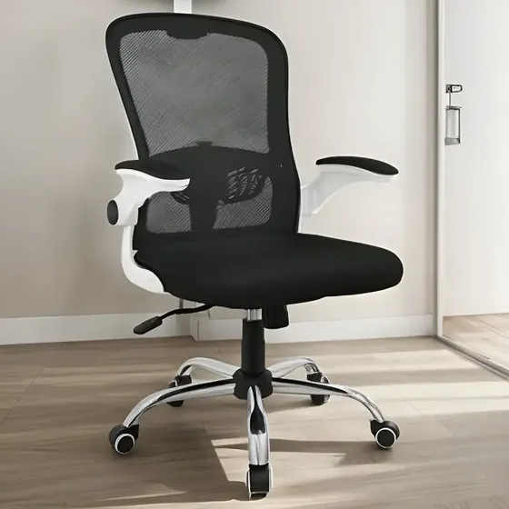 Silla De Oficina Con Cabecero Evok Negro\u002Fblanco Bonno Negro | Cuotas sin interés