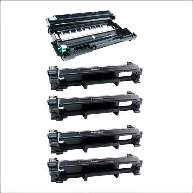 Kit Toner 4 Tn760 Y1 Tambor Dr730 Compatible