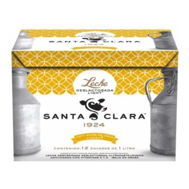 Leche Santa Clara Deslactosada Light 12 Pzas De 1 L