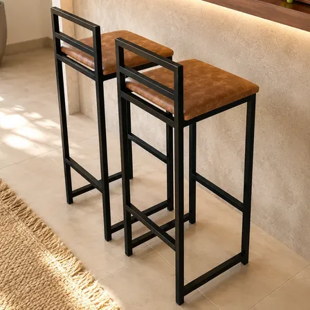 Kit 2 Banquetas Altas Banco Balcão Bistrô Cozinha