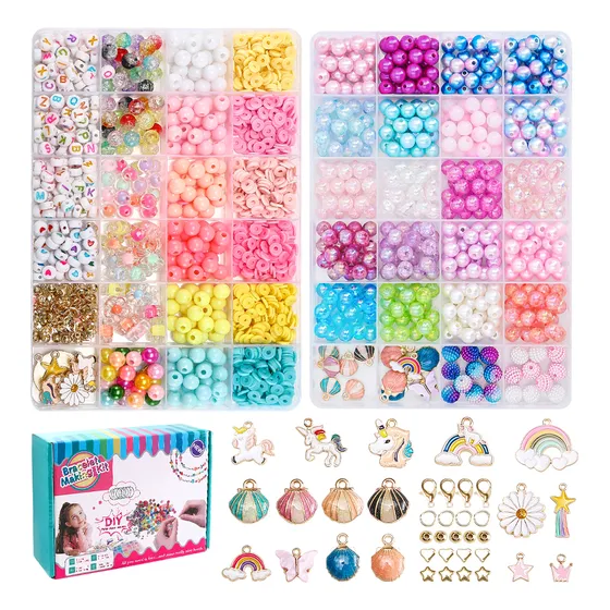 Set Bricolaje De Cuentas Kit Para Hacer Pulseras 1870+pzs