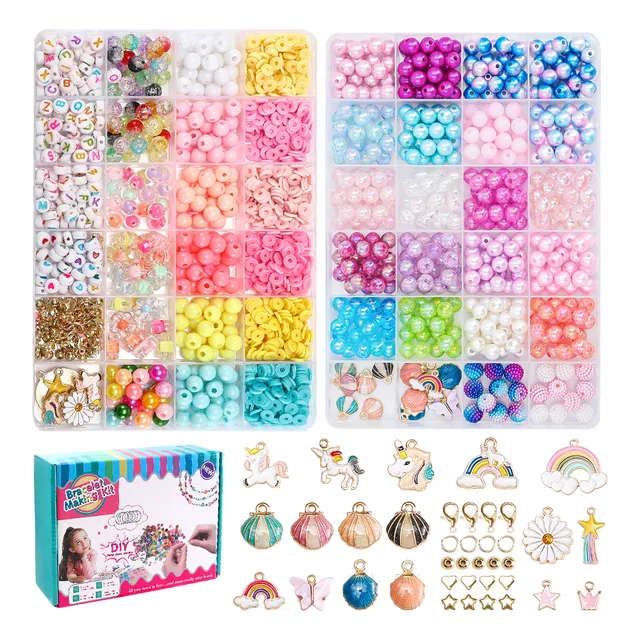 Set Bricolaje De Cuentas Kit Para Hacer Pulseras 1870+pzs
