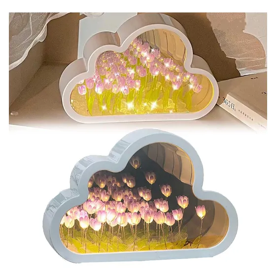 Espejo Petalo Infinito Mejor Celestial Lampara Tulipan Nube