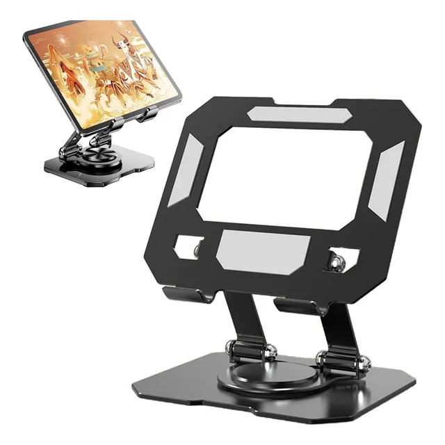 Soporte Base De Notebook/iPad Ajustable 360° Ligero Portátil Color Negro