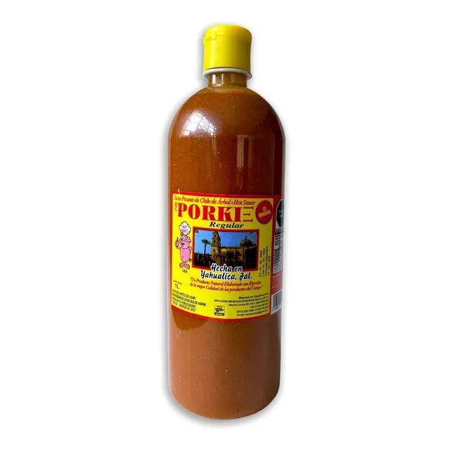 Salsa Porki Chile Árbol Botanera Yahualica Picante 1 Litro