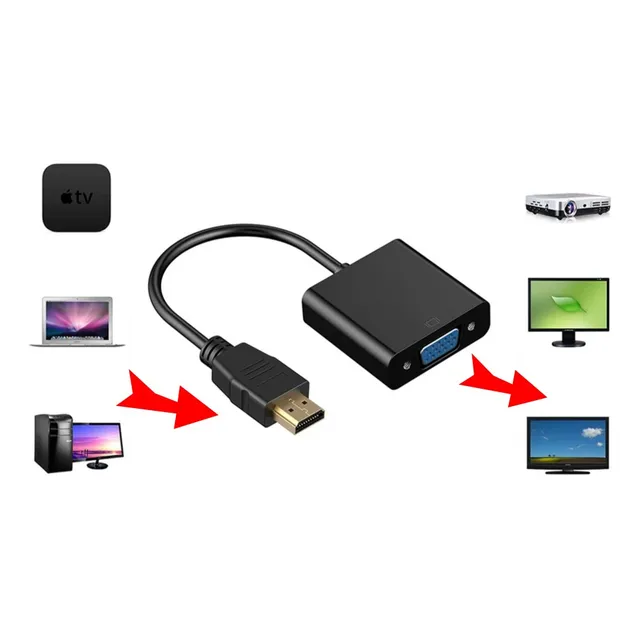 Convertidor de adaptador Hdmi para monitor de TV Vga