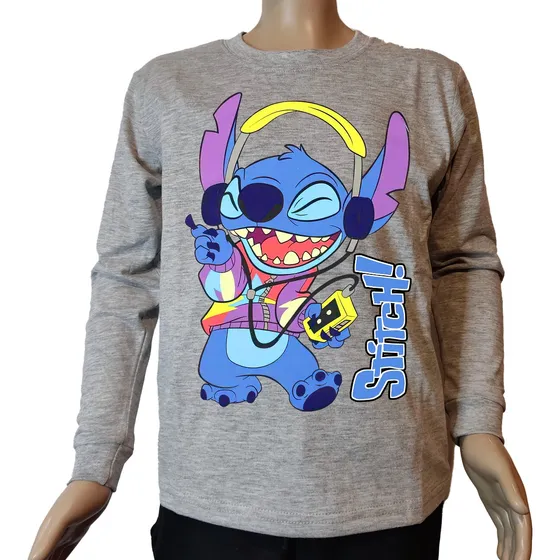 Camisetas Remeras Manga Larga De Stitch