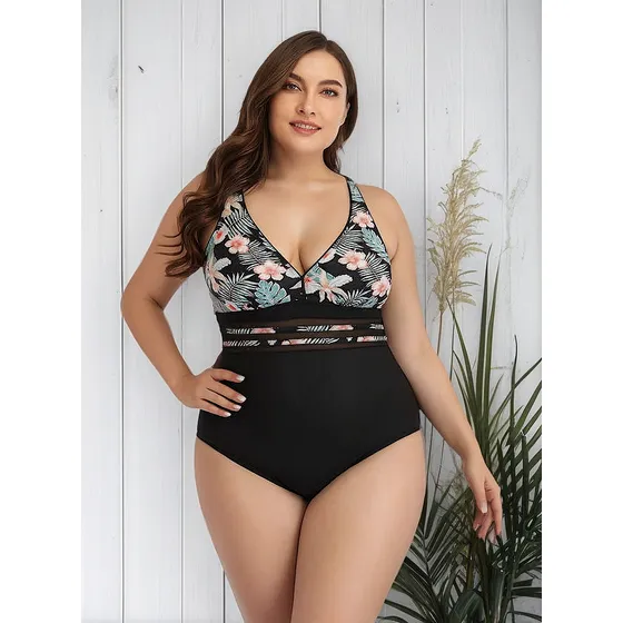 Malla Traje De Baño Enteriza Dama Talles Plus M Al 3xl Playa