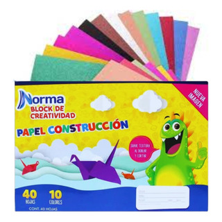 Block Norma De Papel Construcción Grande 40 Hojas 45cmx30cm Block Norma De Papel Construcción Grande 40 Hojas 45cmx30cm