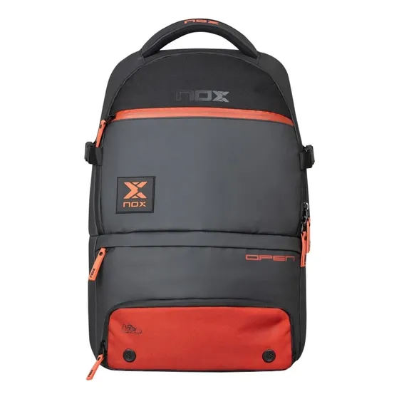 Mochila Nox Luxury Open Series Negro/rojo 2025