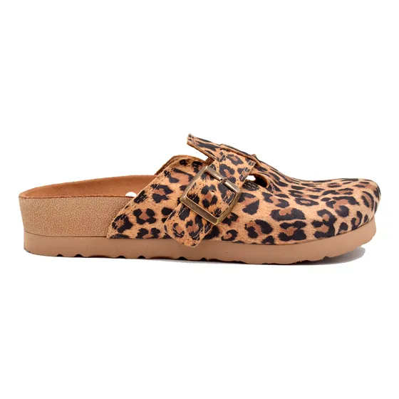 Zueco Mule Birk Mujer Cuero Hebilla Comodos Zapato Tendencia
