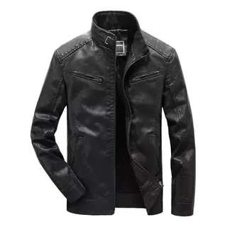 Jaqueta De Couro Masculina Slim Fit Importada Frio Jaqueta De Couro Masculina Slim Fit Importada Frio