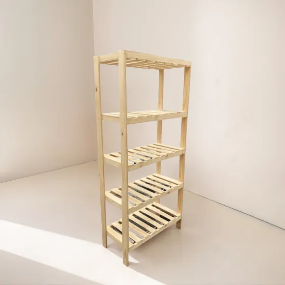 Estantería Deck Biblioteca Repisa De Pino 80 Cm - Pinoshow Color Sin pintar
