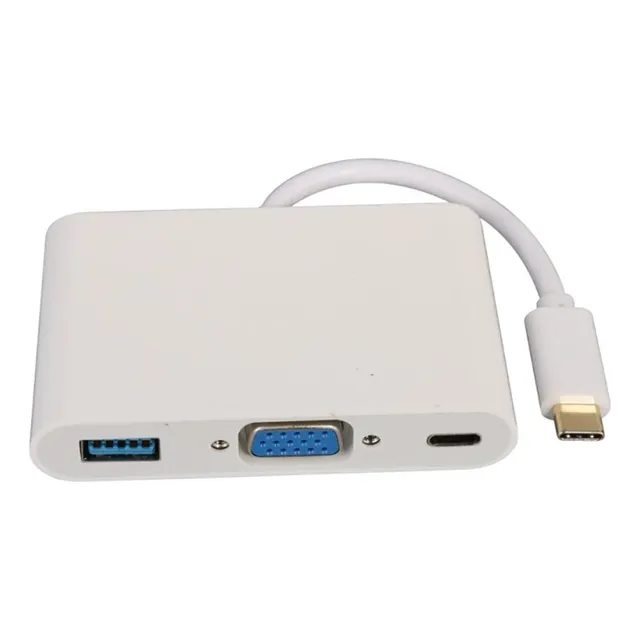 Convertidor Usb Tipo C A Vga + Usb 3.0 + Tipo C 3 En 1 Lince