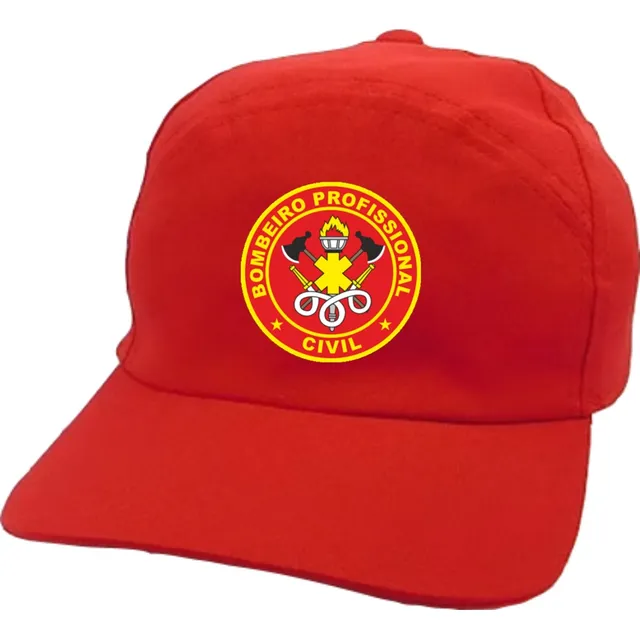 Boné Profissão Bombeiro  Civil Vermelho