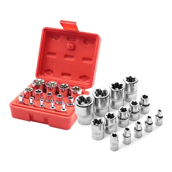Juego De Dados Tipo Estrella O Tórx E-torx Hembra 14 Piezas
