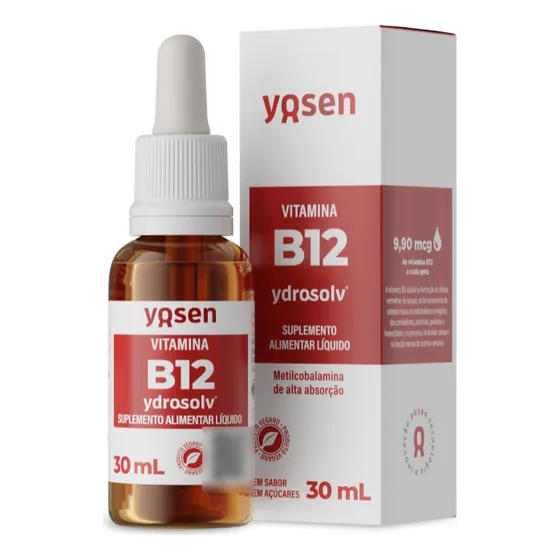 Vitamina B12 Líquida Metilcobalamina Ydrosolv 30ml Yosen Sabor Sem sabor
