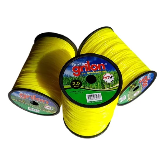 Tanza Grilon 2,5mm Redonda Desmalezadora O Motoguadaña X 1kg Color Amarillo