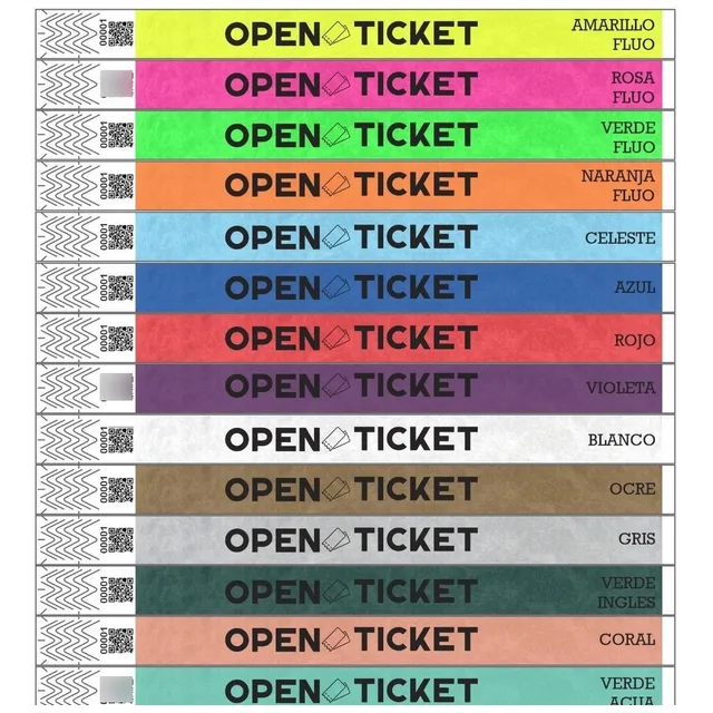 Pulseras Precintos De Tyvek Personalizadas En El Dia X 50 U