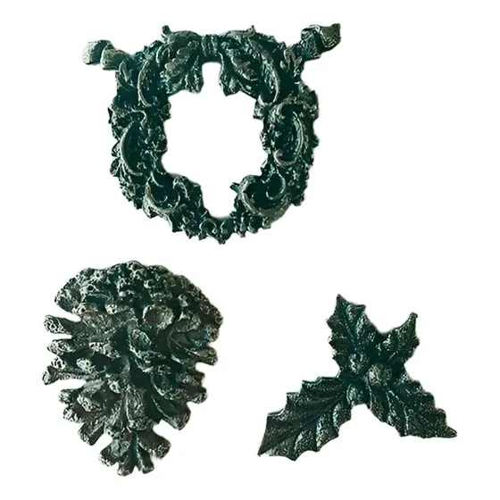 Linea Metal Herraje Artistico Navidad Muerdago Corona Piña
