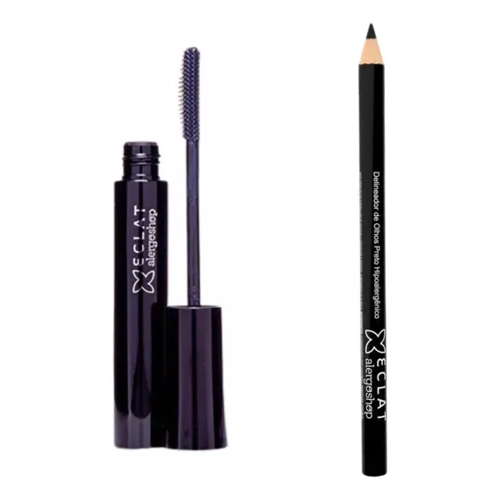 Kit C/ Rímel E Lápis Eclat Da Alergoshop Hipoalergênico