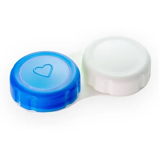 Estuche Portalentes Contenedor Para Lentes De Contacto Color Azul Y Blanco