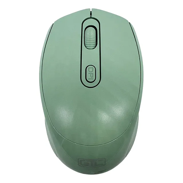 Mouse Optico Gtc Mig-123 Ergonomico Cable Usb Pc Notebook Color Verde claro
