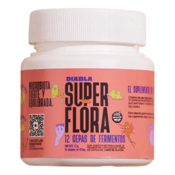 Diabla Super Flora Probióticos Cápsulas 60 Unidades Sabor Sin Sabor