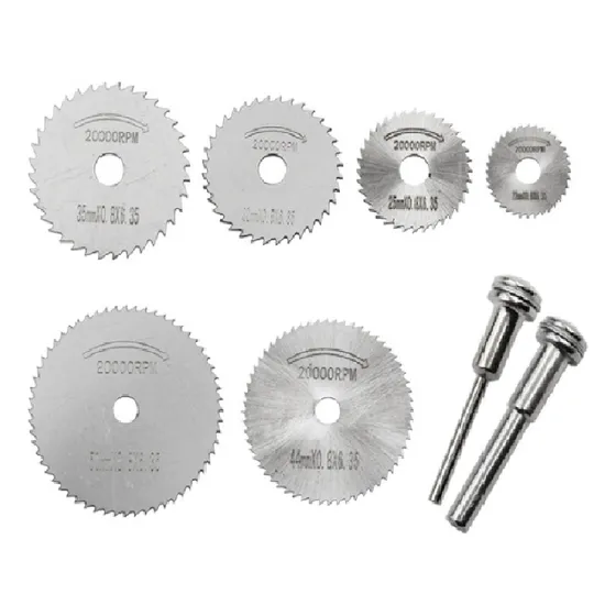 Set 6 En 1 Mandril Sierra Circular Hss Dremel 22-50mm
