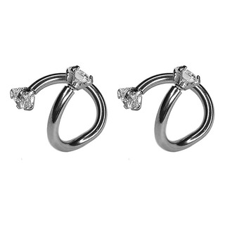 Piercing Espiral Twister Zirconia 16g Oreja 14mm 2pz Piercing Espiral Twister Zirconia 16g Oreja 14mm 2pz