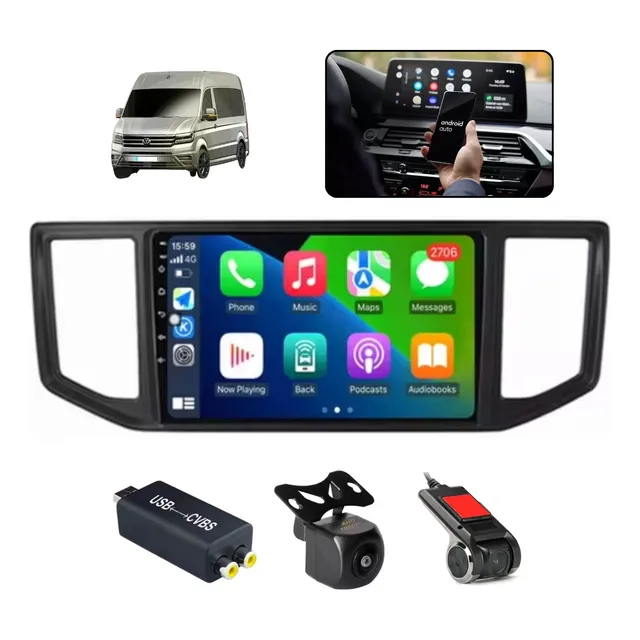 Estereo Vw Crafter 2018-2024 Carplay Android Auto 2+32gb