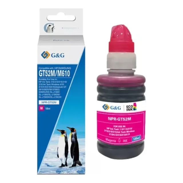 Tinta Alternativa Para Hp Gt51bk (gt53bk) /gt52 100 Ml G&g