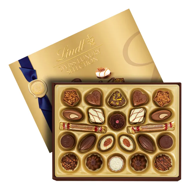Caixa Bombons Swiss Luxury Lindt Chocolate 230g
