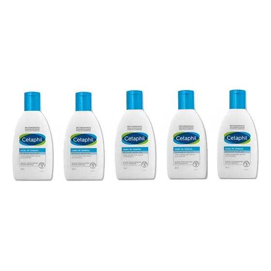 Kit C/5 Loção Limpeza Facial Cetaphil Pele Seca E Sens 120ml