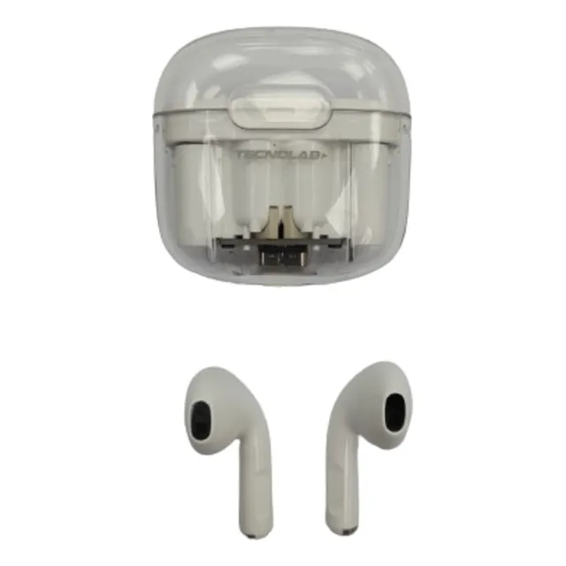 Audifonos Inalambricos Bluetooth Tws White Tecnolab Tl568w Color Blanco Luz Blanco