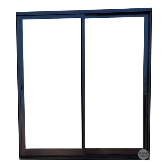 Puerta Balcón 2x2 Línea Modena Pesada Negro Con Cerraduras