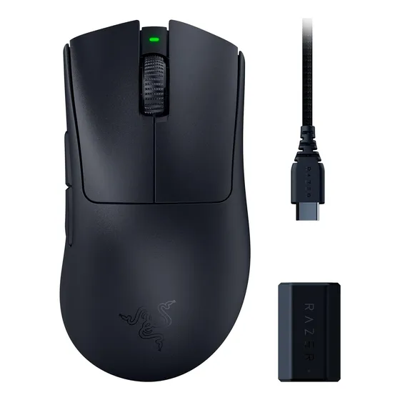 Mouse Sem Fio Razer Deathadder V3 Pro Hyperpolling Dongle 8k