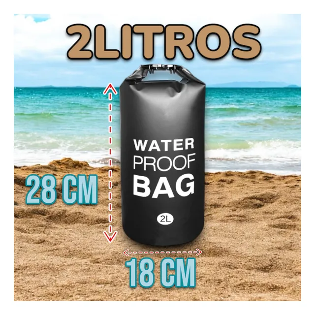 Bolso Impermeable Water Proof Outdoor  2 Litros Agua
