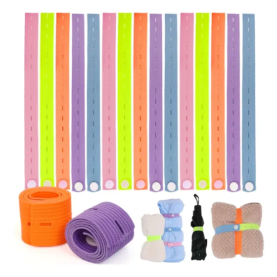 Kit 50 Tiras Organizadoras De Roupas E Cabos Coloridas