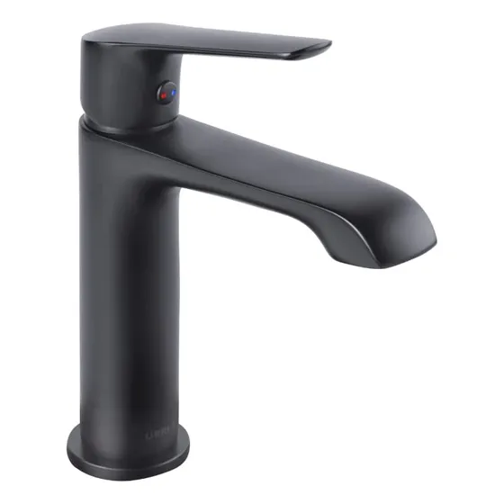 Urrea 100cl.2 Monomando Corto Para Lavabo, Acabado Negro