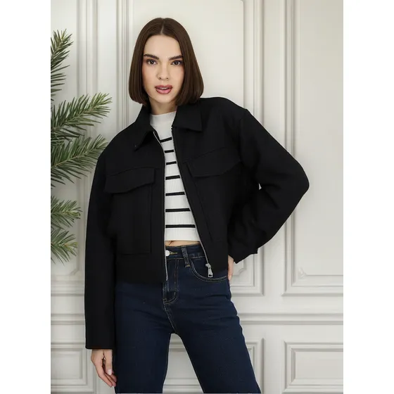 Chaqueta Bouclé Negro Nicopoly