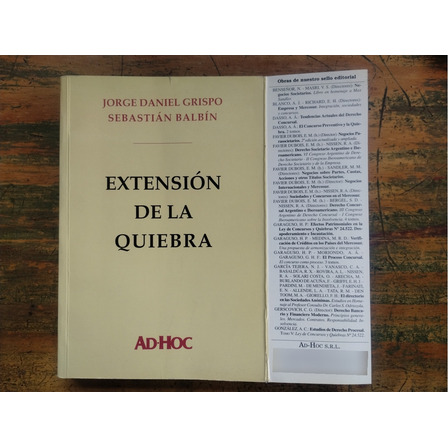 Extensión De La Quiebra - Grispo Y Balbín - Ad Hoc Extensión De La Quiebra - Grispo Y Balbín - Ad Hoc