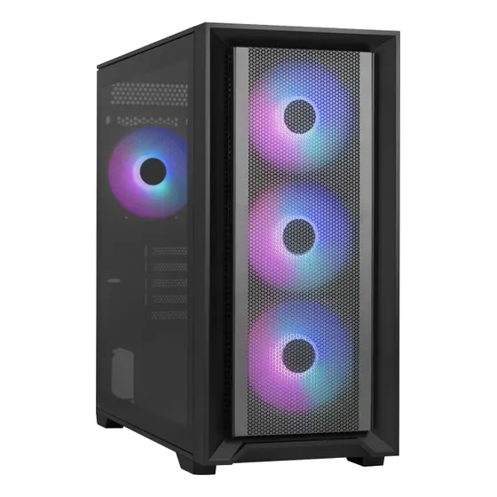 Case Aerocool Term Micro Atx 4 Fan Rgb Vidrio Templado Negro